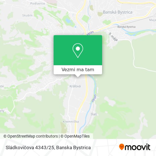 Sládkovičova 4343/25 mapa