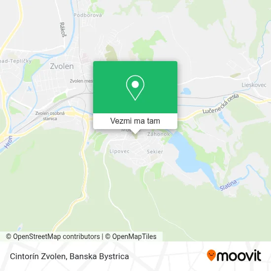 Cintorín Zvolen mapa