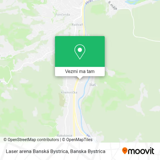 Laser arena Banská Bystrica mapa