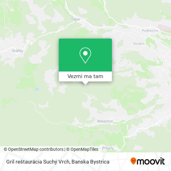 Gril reštaurácia Suchý Vrch mapa