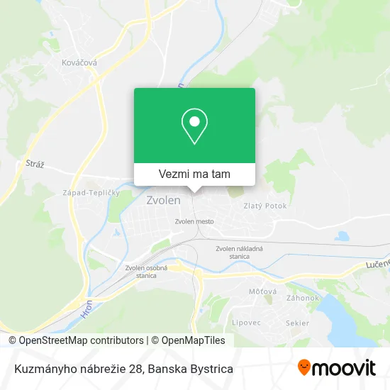 Kuzmányho nábrežie 28 mapa