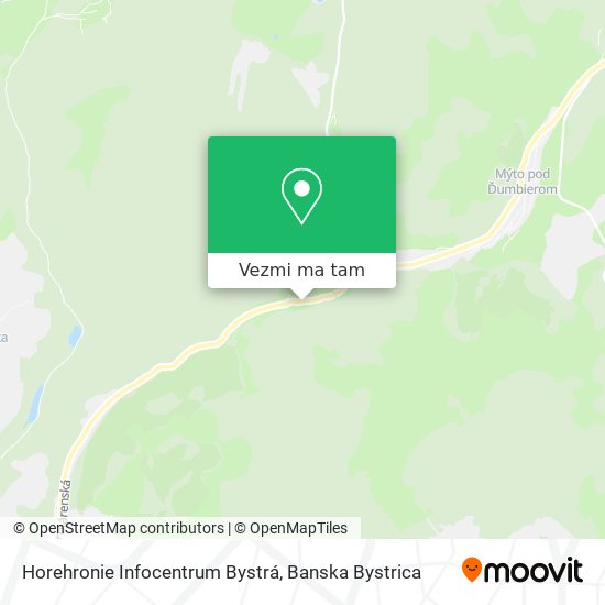 Horehronie Infocentrum Bystrá mapa