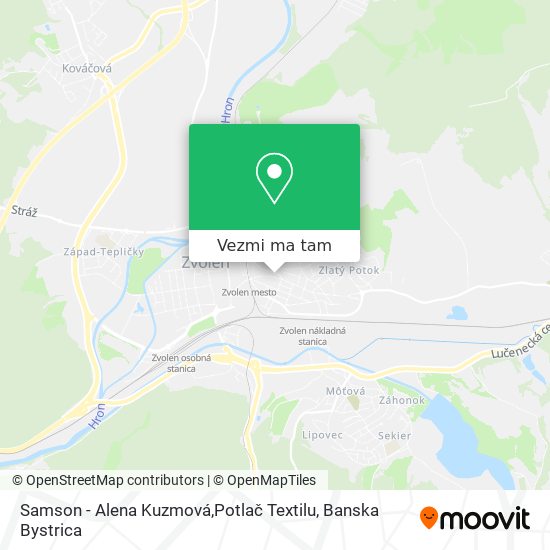 Samson - Alena Kuzmová,Potlač Textilu mapa