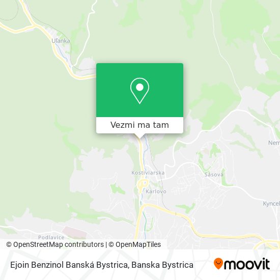 Ejoin Benzinol Banská Bystrica mapa