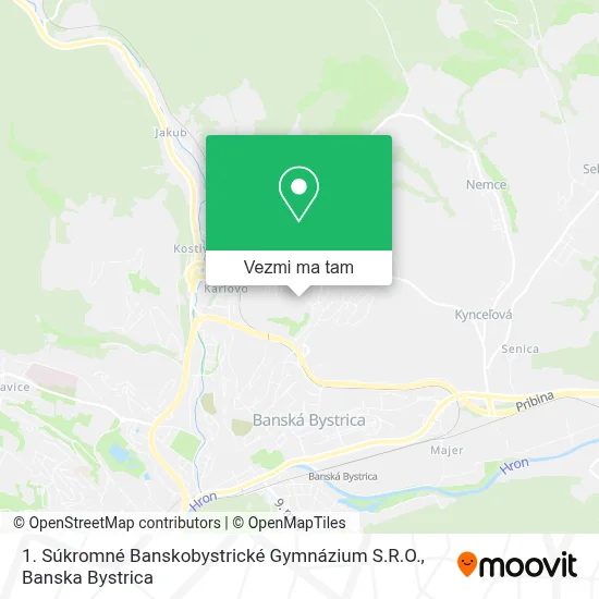 1. Súkromné Banskobystrické Gymnázium S.R.O. mapa