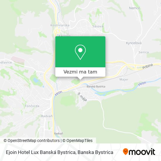 Ejoin Hotel Lux Banská Bystrica mapa