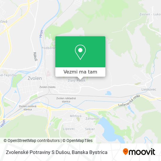 Zvolenské Potraviny S Dušou mapa