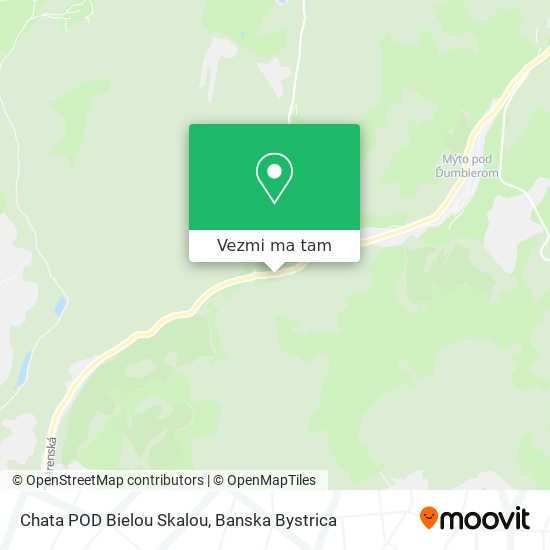 Chata POD Bielou Skalou mapa