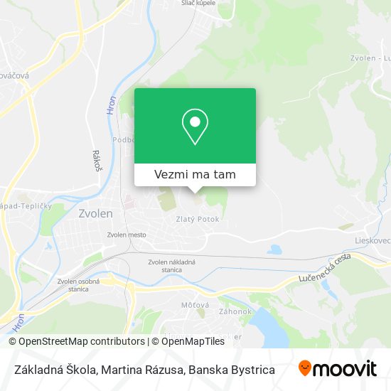 Základná Škola, Martina Rázusa mapa