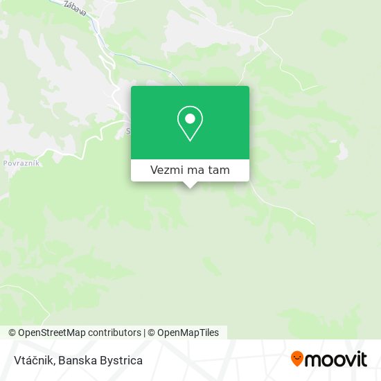 Vtáčnik mapa