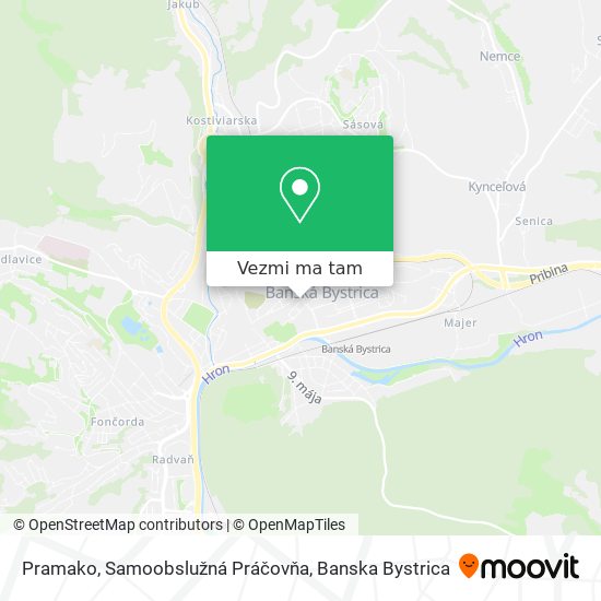 Pramako, Samoobslužná Práčovňa mapa