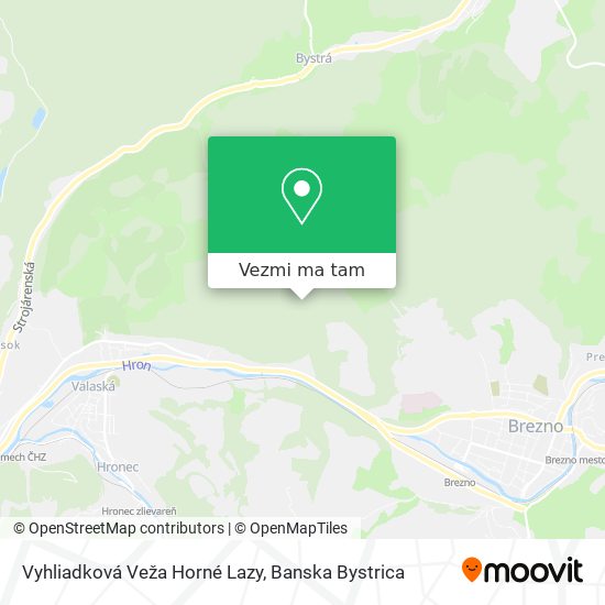 Vyhliadková Veža Horné Lazy mapa