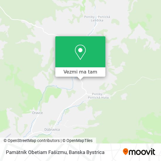 Pamätník Obetiam Fašizmu mapa