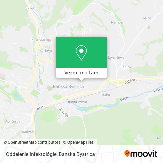 Oddelenie Infektológie mapa