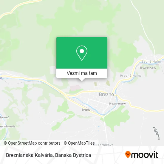 Breznianska Kalvária mapa