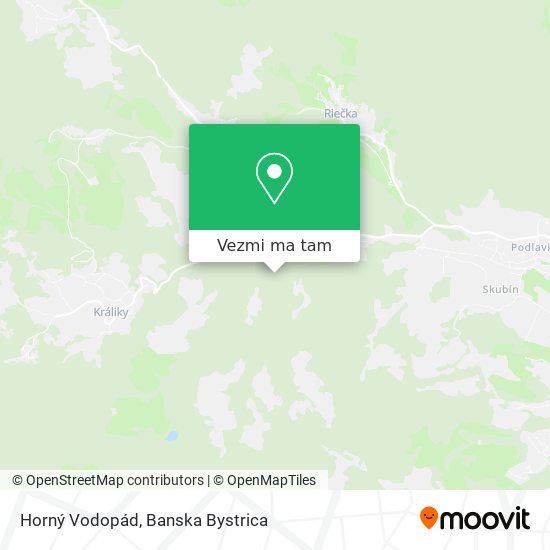 Horný Vodopád mapa