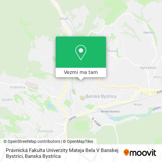 Právnická Fakulta Univerzity Mateja Bela V Banskej Bystrici mapa