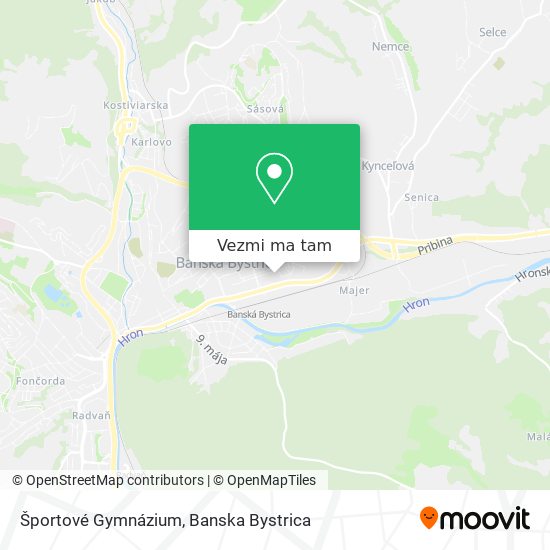 Športové Gymnázium mapa