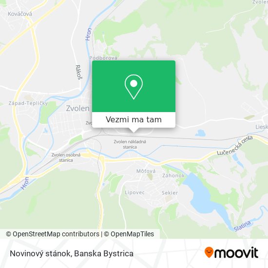 Novinový stánok mapa