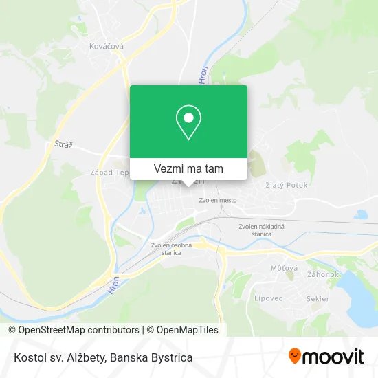 Kostol sv. Alžbety mapa