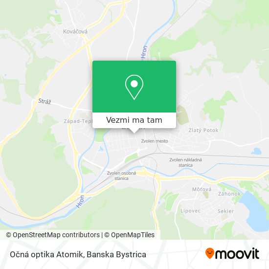 Očná optika Atomik mapa