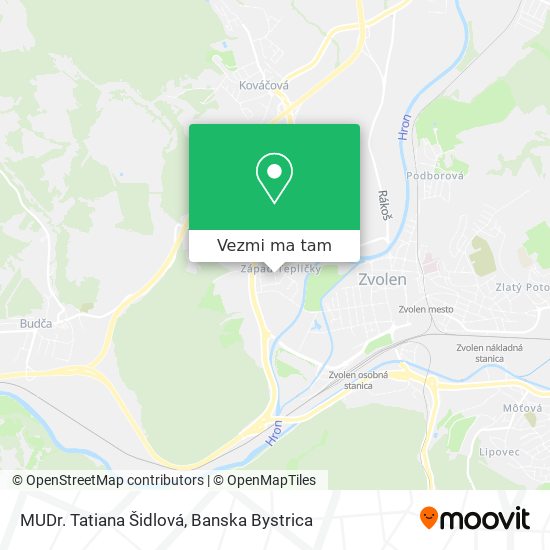 MUDr. Tatiana Šidlová mapa