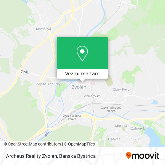 Archeus Reality Zvolen mapa