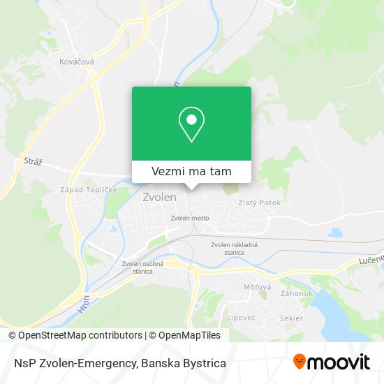 NsP Zvolen-Emergency mapa