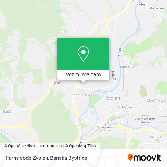 Farmfoods Zvolen mapa