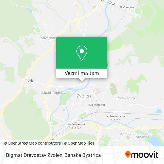 Bigmat Drevostav Zvolen mapa