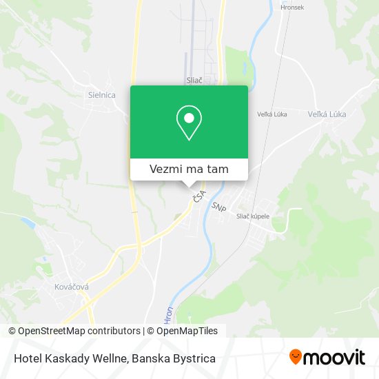 Hotel Kaskady Wellne mapa