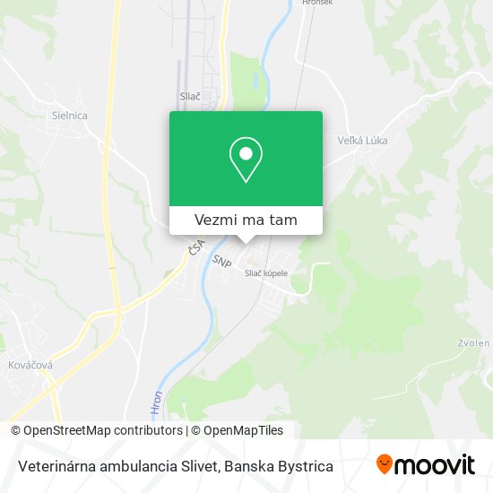 Veterinárna ambulancia Slivet mapa