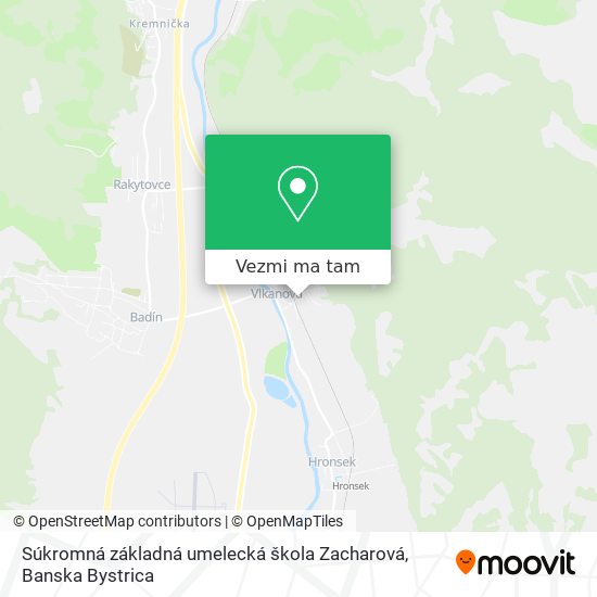 Súkromná základná umelecká škola Zacharová mapa