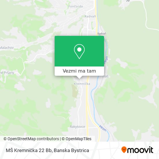 MŠ Kremnička 22 Bb mapa