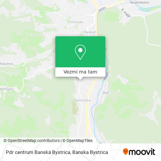 Pdr centrum Banská Bystrica mapa