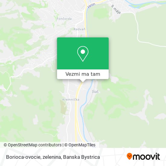 Borioca-ovocie, zelenina mapa