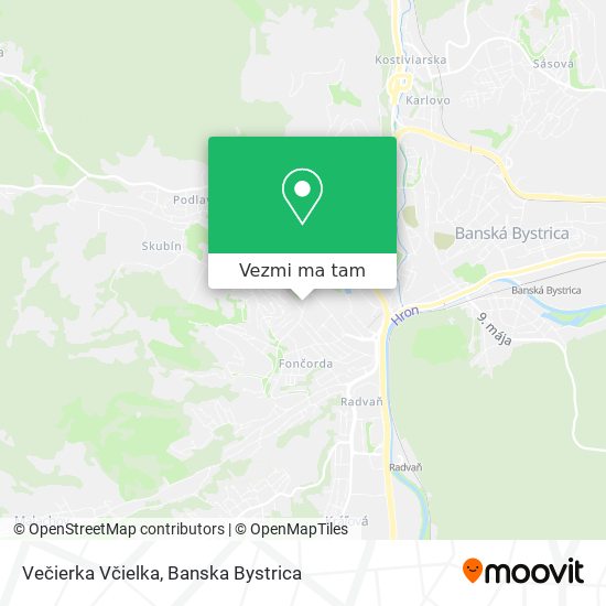 Večierka Včielka mapa