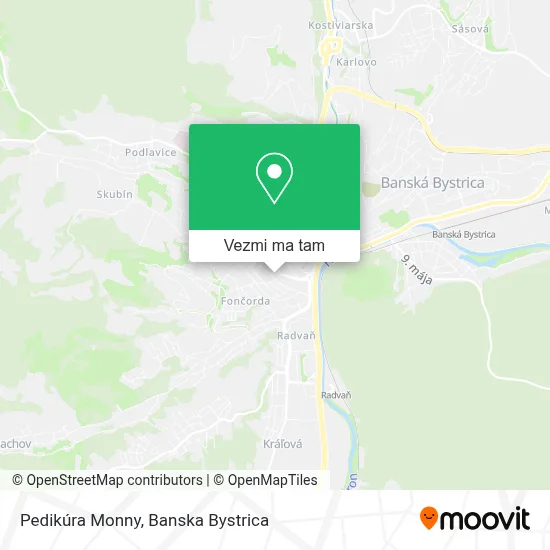 Pedikúra Monny mapa