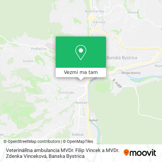 VeterináRna ambulancia MVDr. Filip Vincek a MVDr. Zdenka Vinceková mapa