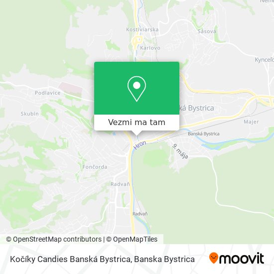 Kočíky Candies Banská Bystrica mapa