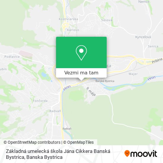 Základná umelecká škola Jána Cikkera Banská Bystrica mapa