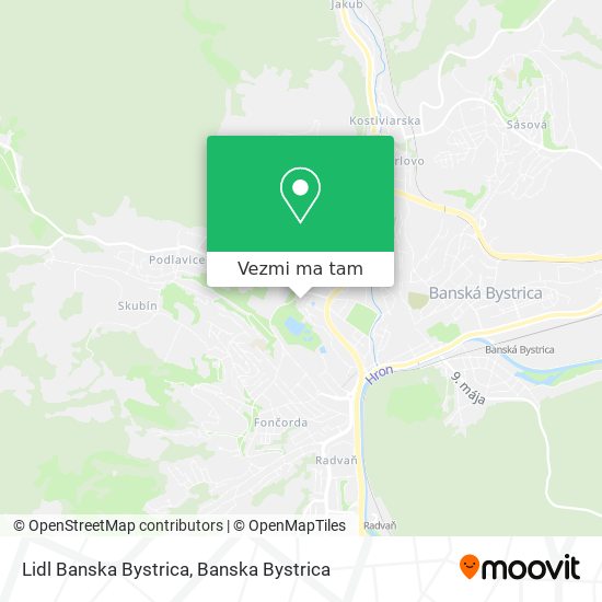 Lidl Banska Bystrica mapa