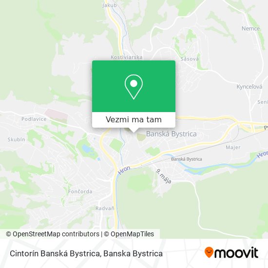 Cintorín Banská Bystrica mapa