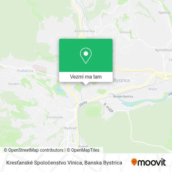 Kresťanské Spoločenstvo Vinica mapa