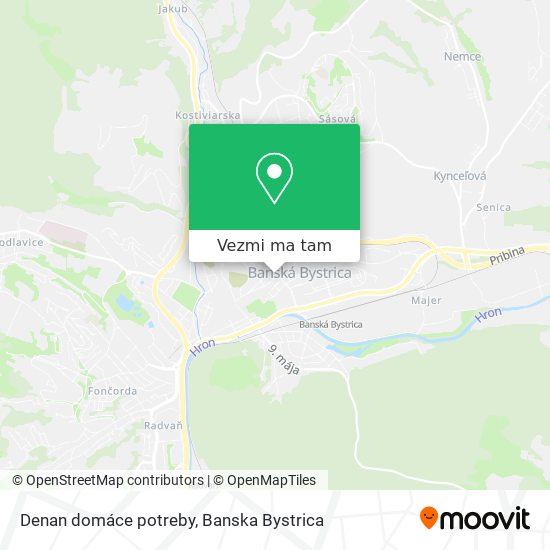 Denan domáce potreby mapa