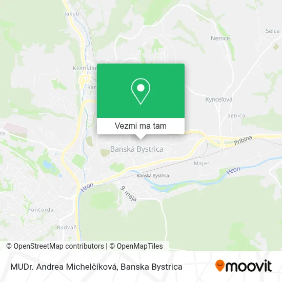 MUDr. Andrea Michelčíková mapa