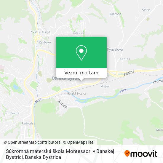 Súkromná materská škola Montessori v Banskej Bystrici mapa