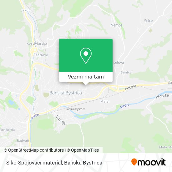 Šiko-Spojovací materiál mapa