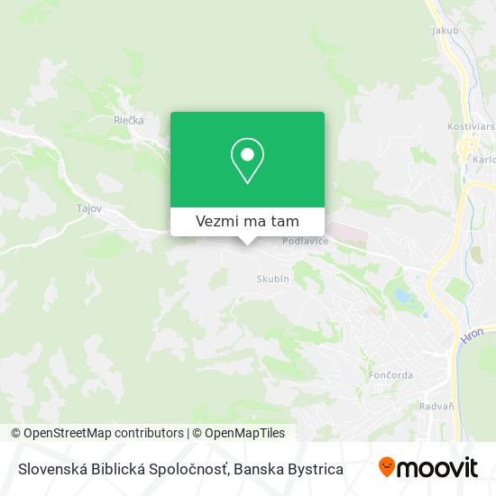 Slovenská Biblická Spoločnosť mapa