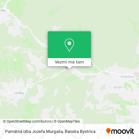 Pamätná izba Jozefa Murgaša mapa